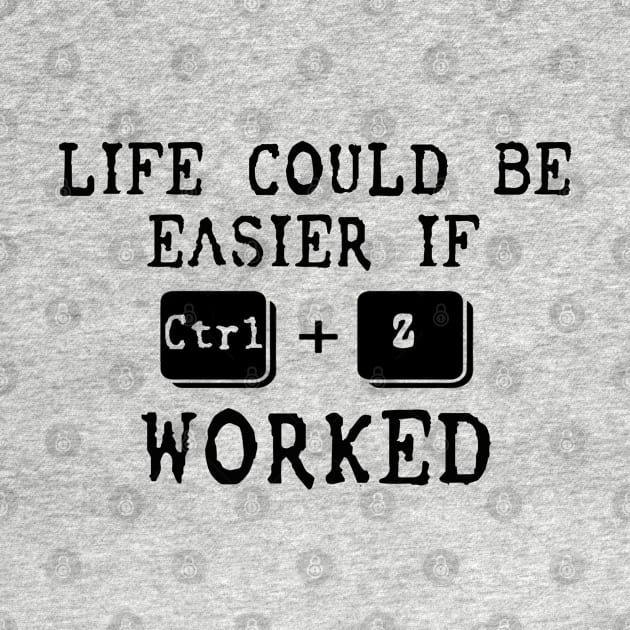 Life Could Be Easier If Ctrl + Z Worked by sarabuild